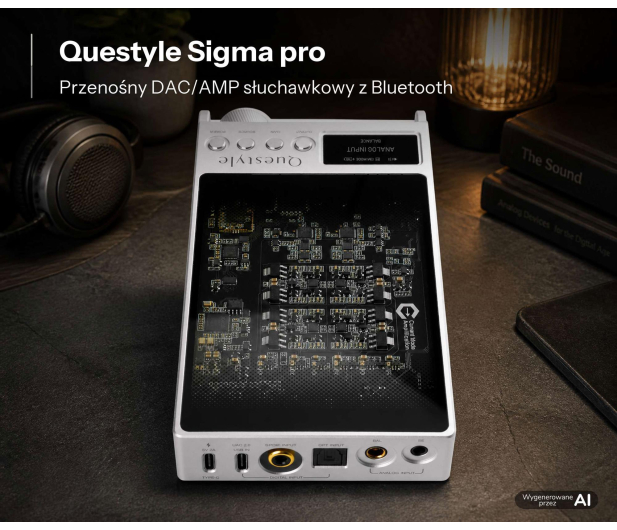 Questyle Questyle Sigma Pro Silver - Przenośny DAC/AMP słuchawkowy z - 1583312 - zdjęcie 6
